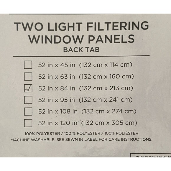 Lush Decor Zuri Flora Light Filtering Window Panels - Picture 3 of 4